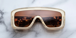 jacques marie mage pausa dun eckige sonnebrille in beige mit orangenen verlaufsgläsern