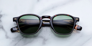 jacques marie mage zephirin 47 etna eckige sonnenbrille in havana mit grünen gläsern