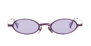 kuboraum Z24 FX ovale sonnenbrille aus metall in violett mit violetten hellen gläsern