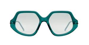 kuboraum p20 hb eckige sonnenbrille in grün mit hellgrauen gläsern