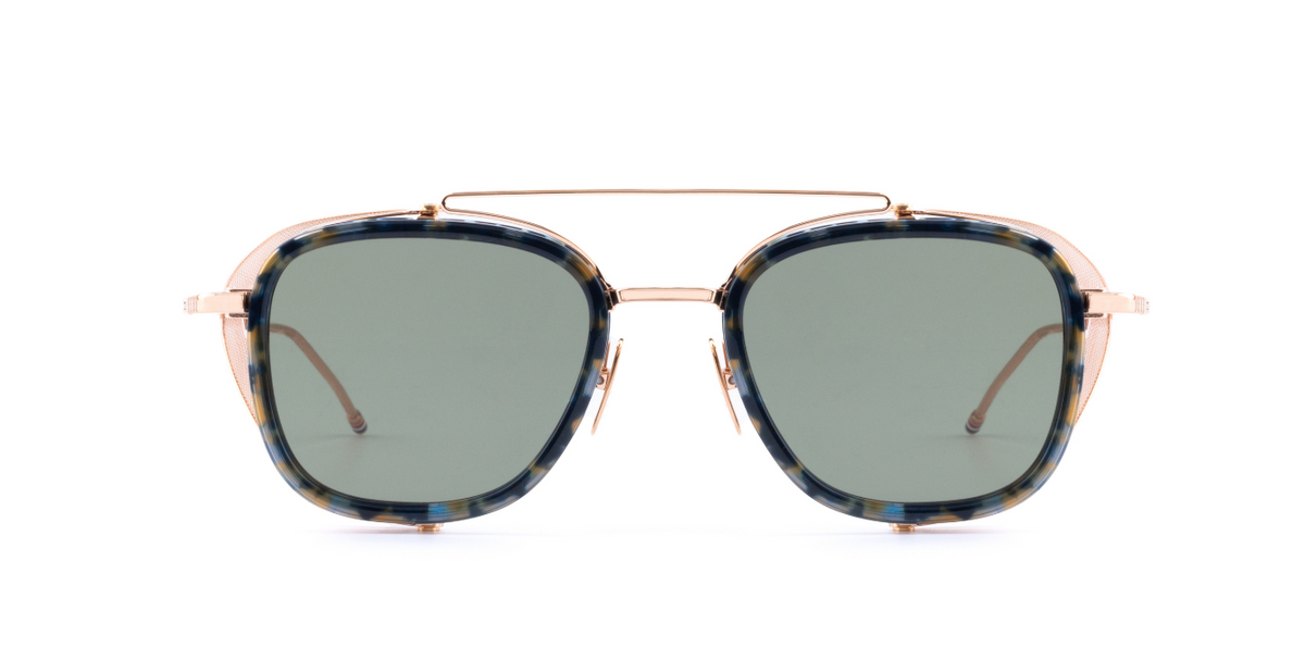 Thom Browne 808A 416 Sunglasses in Havana and Rosegold - luxury