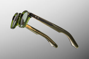Runde Jacques Marie Mage Zephirin Kombu Sonnenbrille in Grün - limitierte, handgefertigte Luxusbrille aus Japan