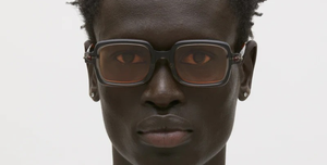 kuboraum p2 gry eckige sonnenbrille in grau mit orangenen gläsern