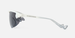 district vision junya racer paf cloud weißte sportsonnenbrille mit grauen gläsern