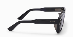 akoni pegasus two black eckige sonnenbrille in schwarz mit grauen gläsern
