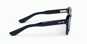 akoni perseus solid black eckige sonnenbrille in schwarz mit grauen verlaufsgläsern