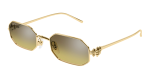 cartier ct0682s 010 eckige sonnenbrille aus metall in gold mit braunen gläsern