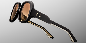 jacques marie mage ocean child beluga eckige sonnenbrille in schwarz mit bronze verlaufsgläser