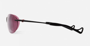 district vision mami vantage t black ovale randlose sportsonnenbrille in schwarz mit dunklen rose gläsern