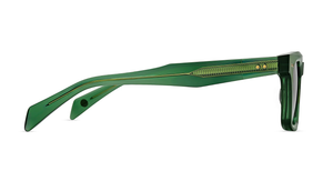 dita monolix crystal pine eckige sonnenbrille in grün mit grünen gläsern