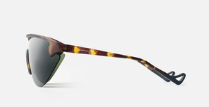 district vision ukinori tortoise sportsonnenbrille in havana mit grünen gläsern