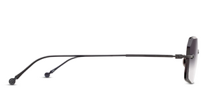 Matsuda M 5004 matte black, eckige Sonnenbrille in matt schwarz mit grauen verlaufsgläsern