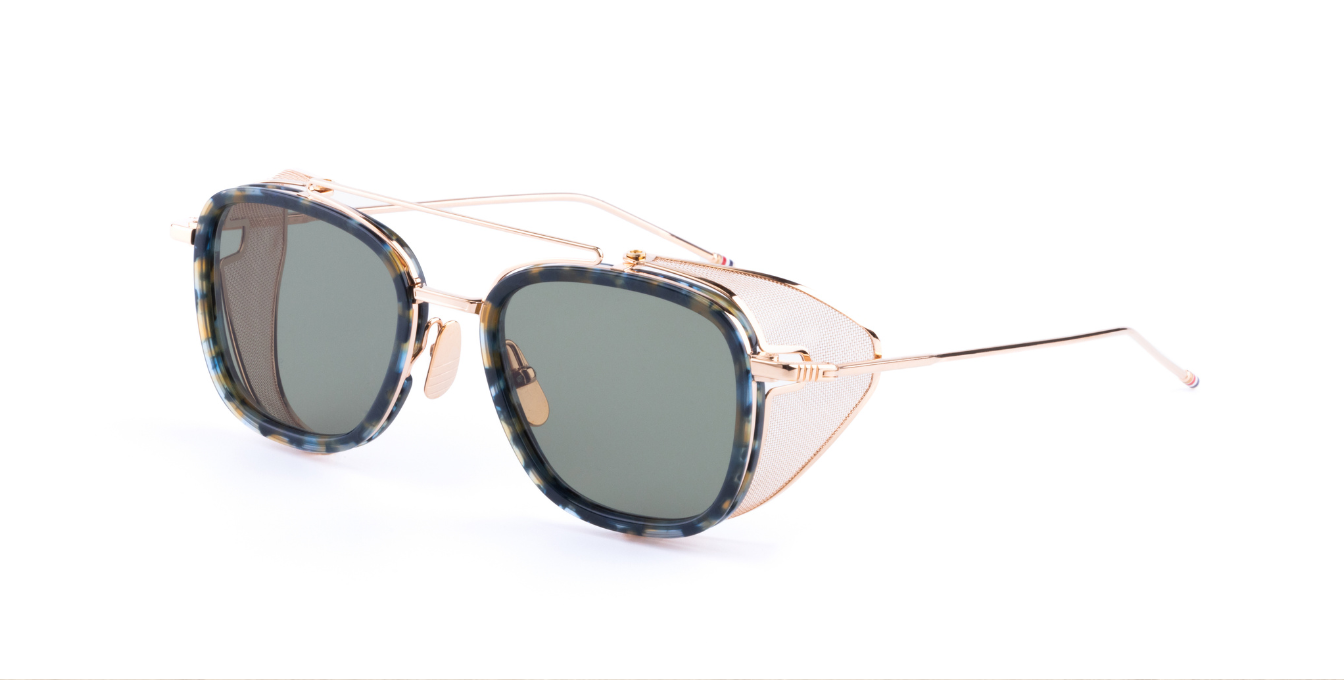Thom Browne 808A 416 Sunglasses in Havana and Rosegold luxury