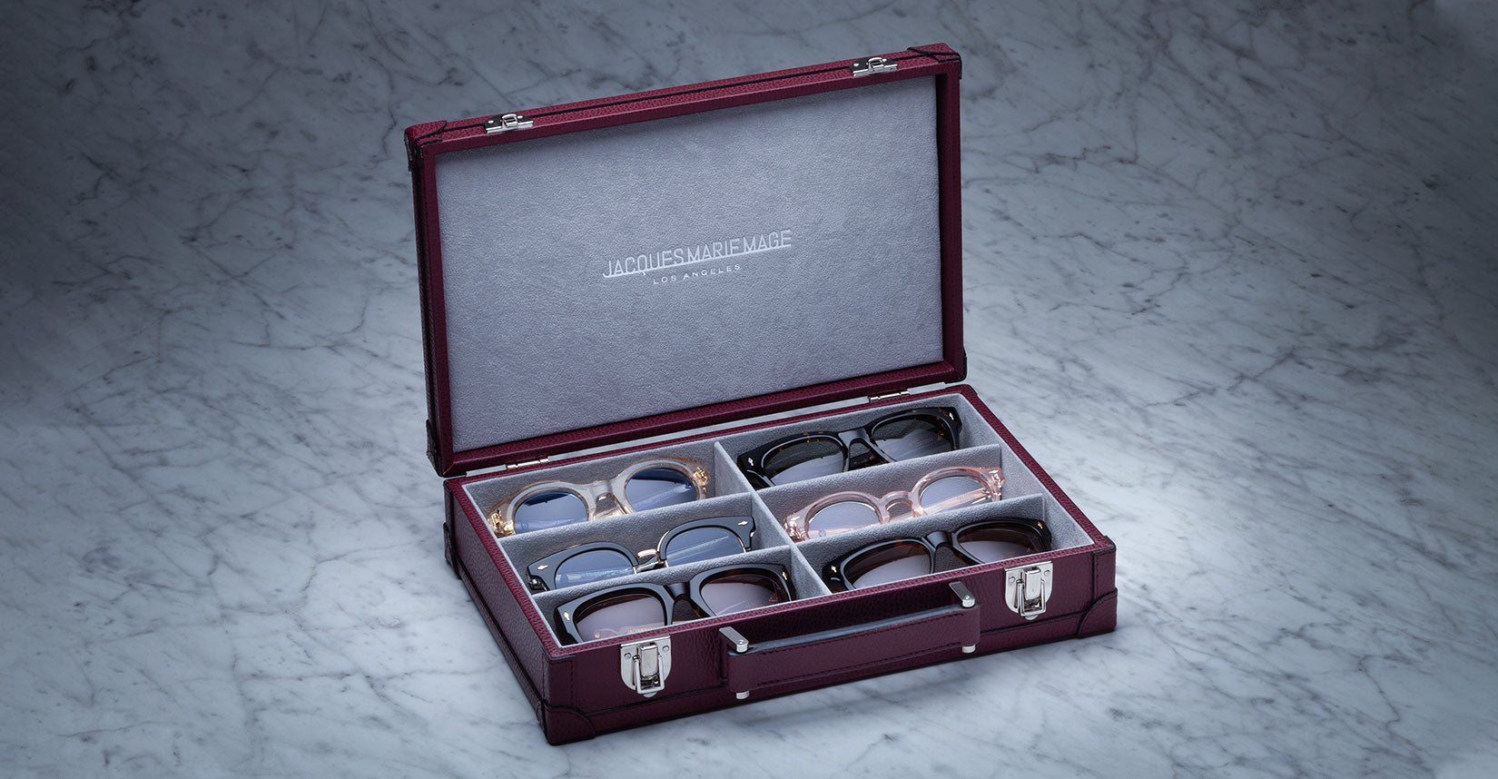 Jacques Marie Mage | Custom Eyewear Briefcase | Burgundy – Leidmann