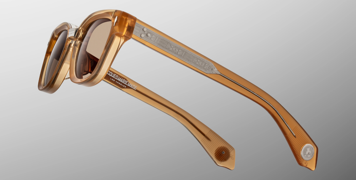 Eckige Barronette | Yellowstone VII | Brush Sonnenbrille in Braun - limitierte, handgefertigte Luxusbrille 