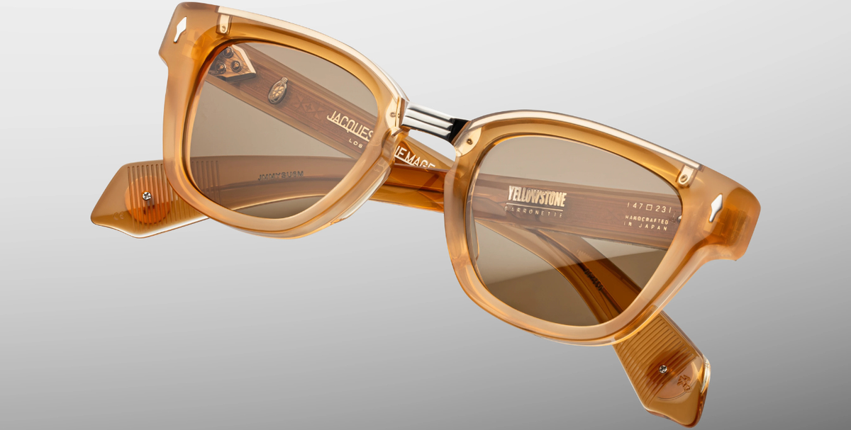 Eckige Barronette | Yellowstone VII | Brush Sonnenbrille in Braun - limitierte, handgefertigte Luxusbrille 