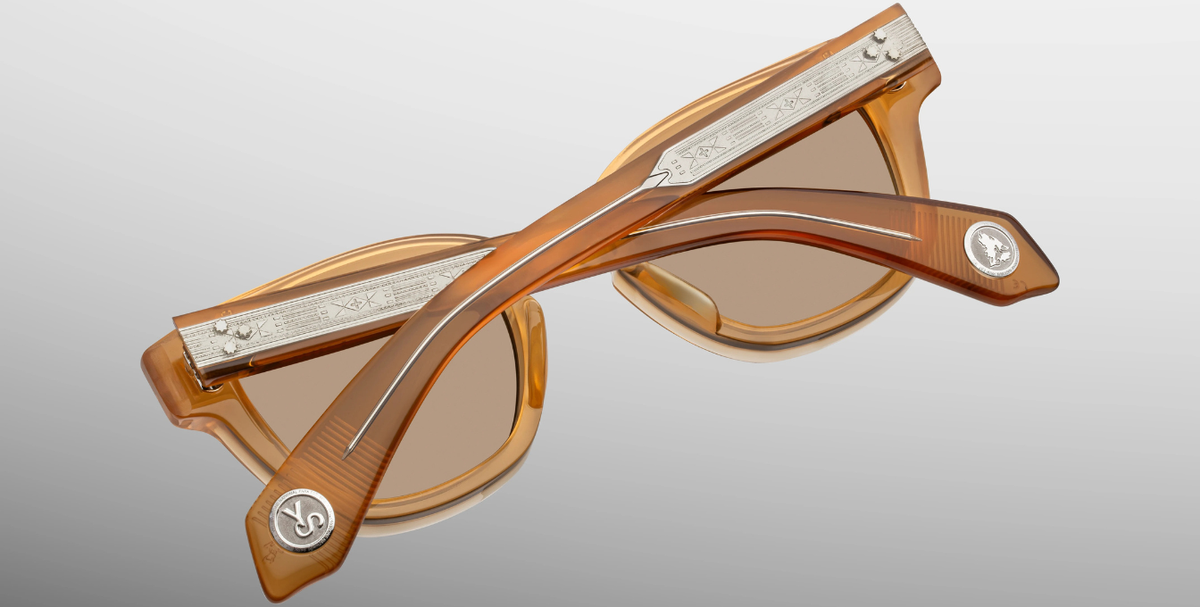 Eckige Barronette | Yellowstone VII | Brush Sonnenbrille in Braun - limitierte, handgefertigte Luxusbrille 