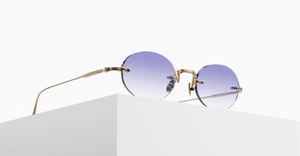 Front Cartier sunglasses in gold/blue