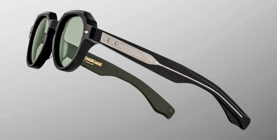 Jacques Marie Mage Pontian Cobra Sunglasses in Black - limited