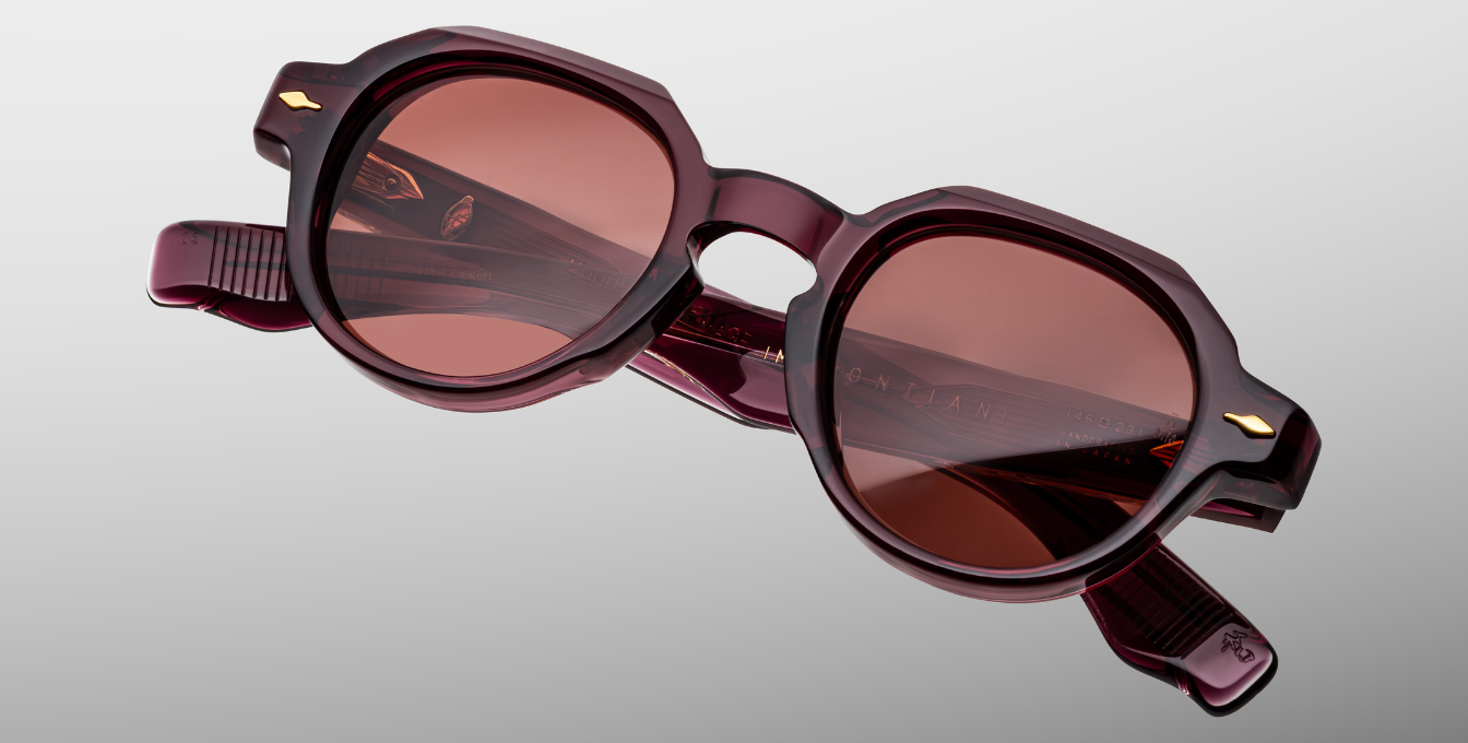 Jacques Marie Mage Pontian | Amarena aviator Sonnenbrille mit rotem Rahmen und roten Gläsern
