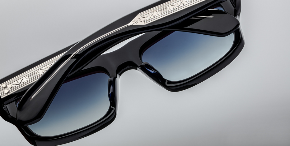 Jacques Marie Mage Cleavon 57 Regal Sunglasses in Black limited