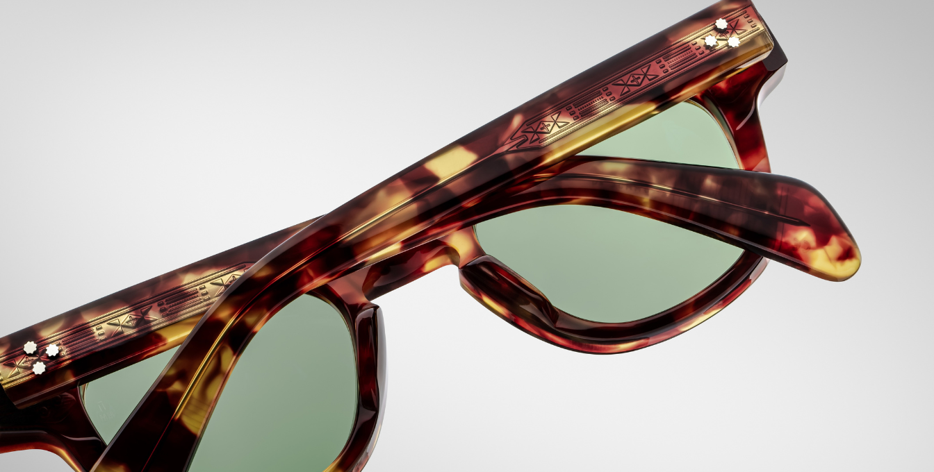 Jacques Marie Mage Julien | Baltic - Luxussonnenbrille mit braunem Rahmen und grünen Gläsern