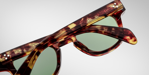Jacques Marie Mage Julien | Baltic - Luxussonnenbrille mit braunem Rahmen und grünen Gläsern