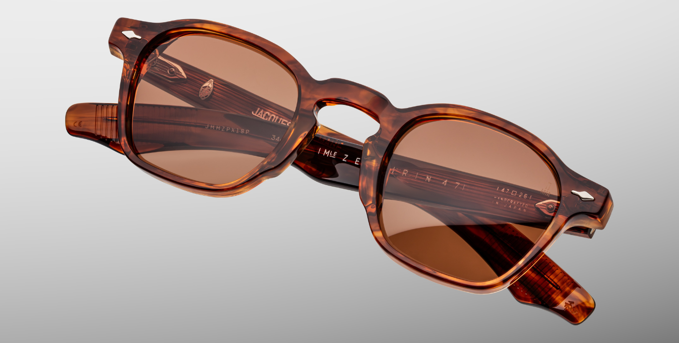 Jacques Marie Mage Zephirin 47 | Bourbon - runde Luxussonnenbrille mit braunem Rahmen und braunen Gläsern