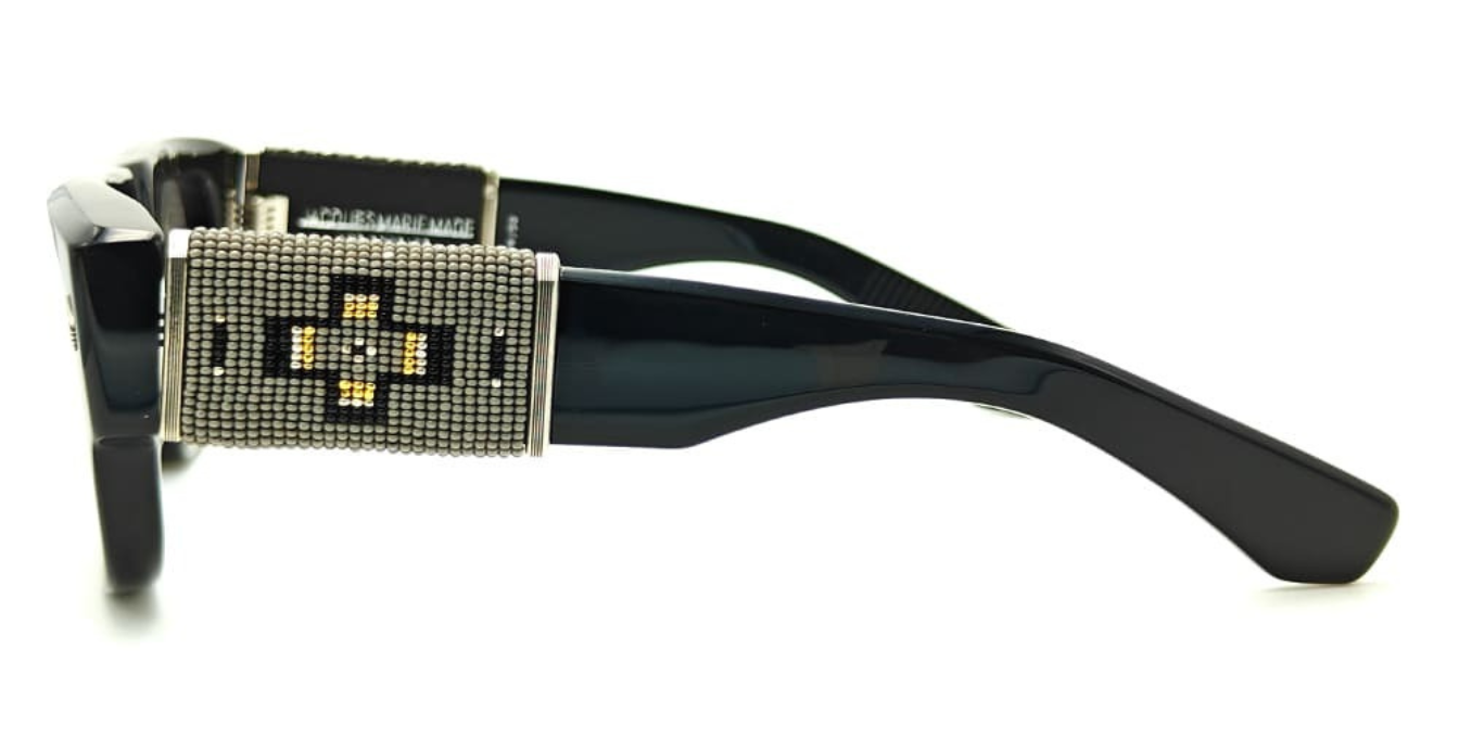 Jacques Marie Mage Thundercloud | Hematite | In-Store only schwarze Luxussonnenbrille mit schwarzen Gläsern