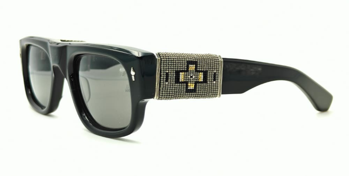 Jacques Marie Mage Thundercloud | Hematite | In-Store only schwarze Luxussonnenbrille mit schwarzen Gläsern