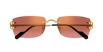 Cartier CT0550S | 005 Luxussonnenbrille in Gold mit roten Gläsern