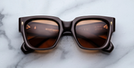 JMM Enzo Walnut Luxussonnenbrille in Braun und orangenen Gläsern in limitierter Auflage