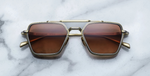 Jacques Marie Mage Commodore Roma Sonnenbrille in Gold und Silber - limitierte, handgefertigte Luxusbrille 