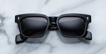 Jacques Marie Mage Molino Noir 11 Luxussonnenbrille mit schwarzem Rahmen und schwarzen Gläsern