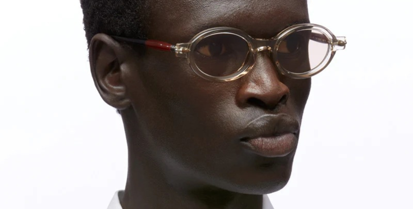 Kuboraum P6 CHP Sonnenbrille in Champagne - handgefertigte Luxusbrille