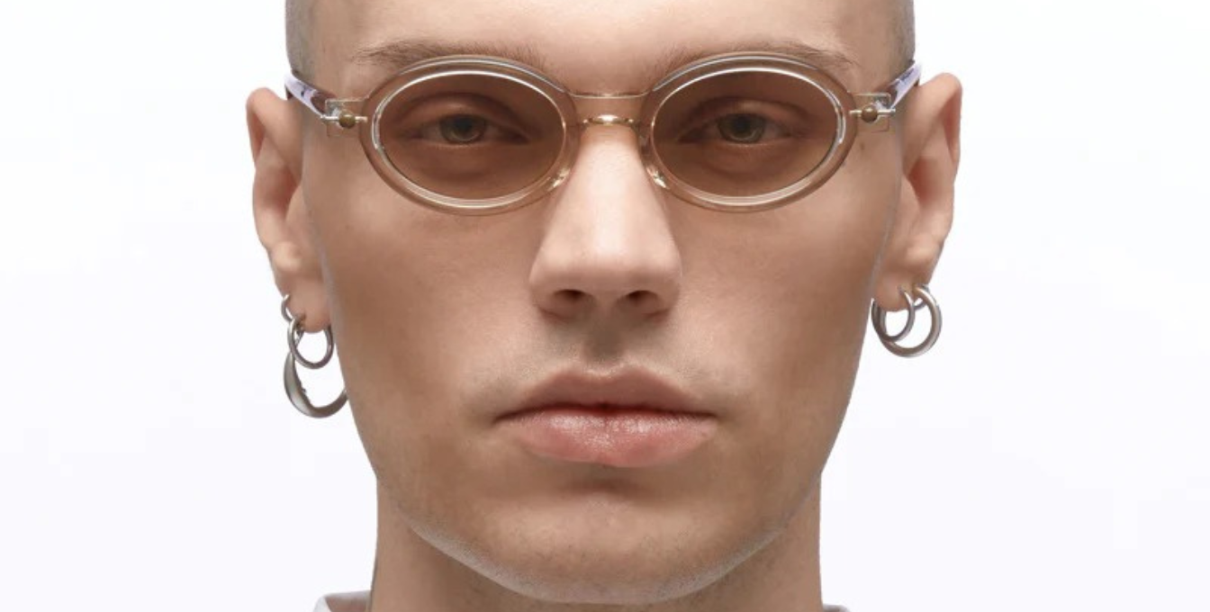 Kuboraum P6 CHP Sonnenbrille in Champagne - handgefertigte Luxusbrille