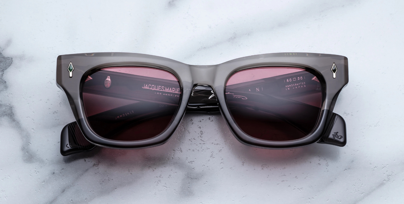 Jacques Marie Mage Dealan Mauvais Sang Sonnenbrille in Grau - limitierte, handgefertigte Luxusbrille 