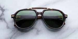 Jacques Marie Mage 1991 Agar Sonnenbrille in Havana - limitierte, handgefertigte Luxusbrille 