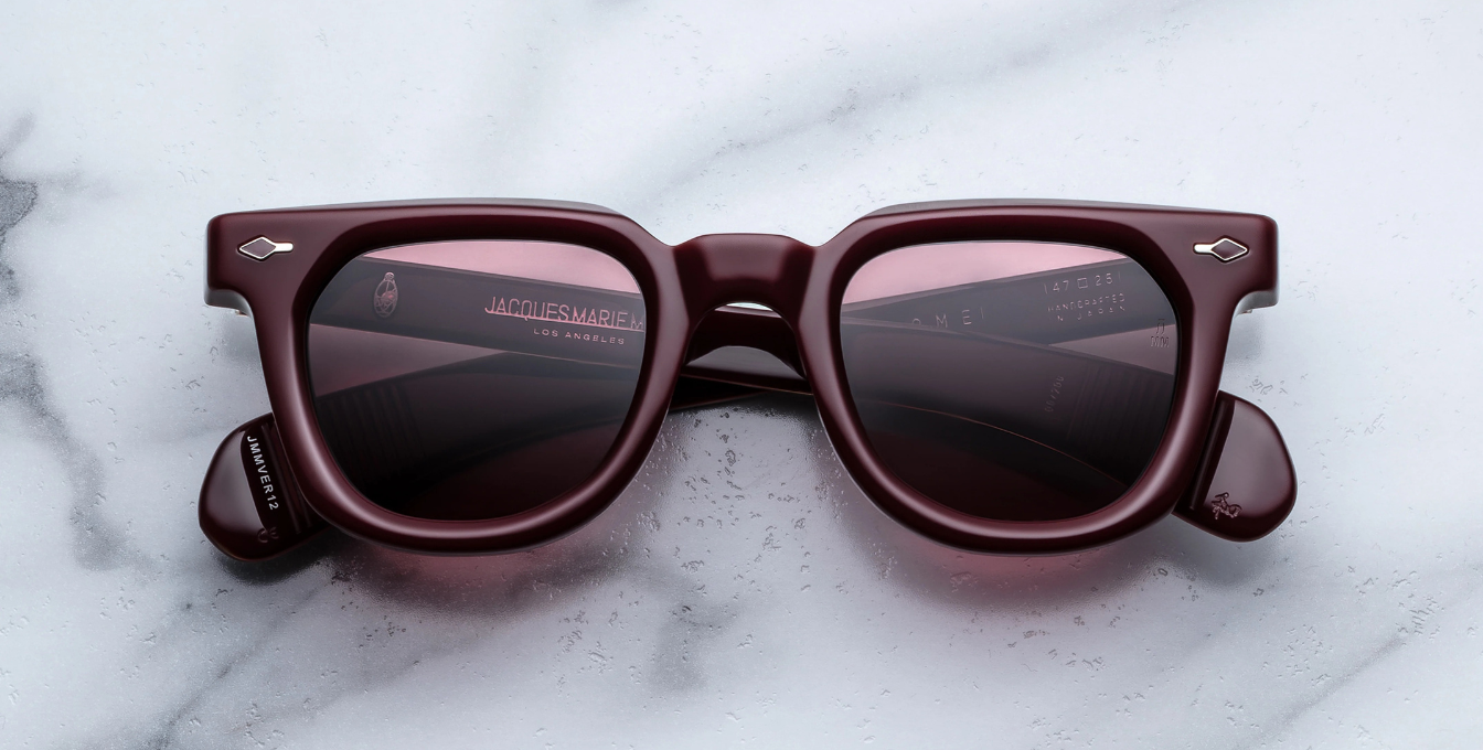 JMM Vendome EPOXY II Cassis - Luxussonnenbrille in Bordeaux und roten Gläsern in limitierter Auflage