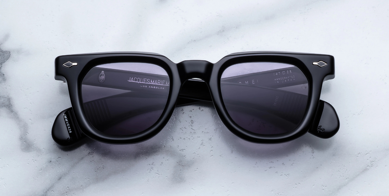 JMM Vendome EPOXY II Fumée - Luxussonnenbrille in Schwarz und lila Gläsern in limitierter Auflage