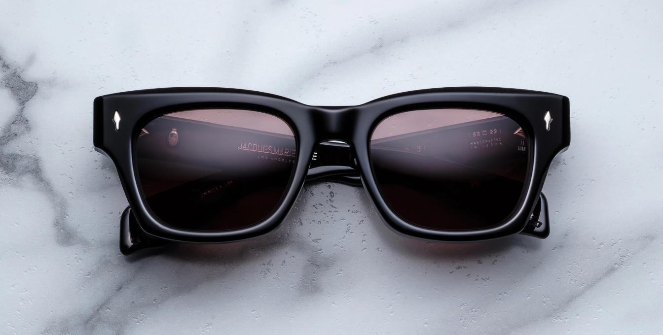 JMM Dealan 53 Willow - Luxussonnenbrille in Schwarz in Braun in limitierter Auflage, handgefertigt in Japan