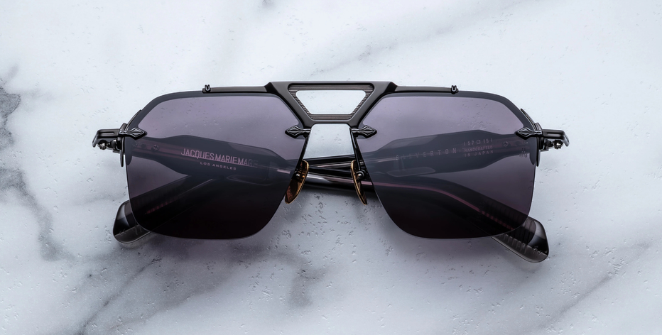 Jacques Marie Mage Silverton Raven luxury sunglasses in silver