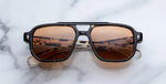 Jacques Marie Mage Evans Tokyo - Luxussonnenbrille in Havanna mit braunen Gläsern, handgefertigt in Japan