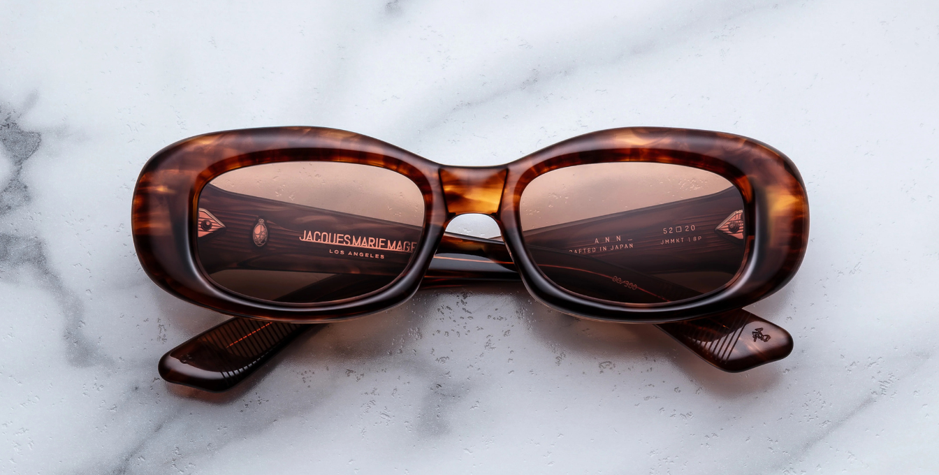 Jacques Marie Mage Ann Sonnenbrille in Bourbon - limitierte, handgefertigte Luxusbrille 