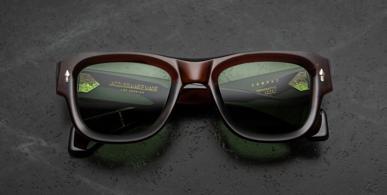 Jacques Marie Mage Last Frontier Conrad Sonnenbrille in Braun - limitierte, handgefertigte Luxusbrille