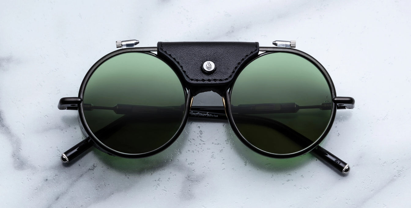 Jacques Marie Mage Sonnenbrille in Glacier in Black - limitierte, handgefertigte Luxusbrille 