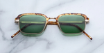 Jacques Marie Mage Comanche Vintage Tort – limitierte Titan-Acetat Sonnenbrille in Vintage Tort, handgefertigt in Japan, Frontansicht