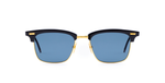 Thom Browne 711A | 007 Luxussonnenbrille in Schwarz mit blauen Gläsern, hergestellt in Japan