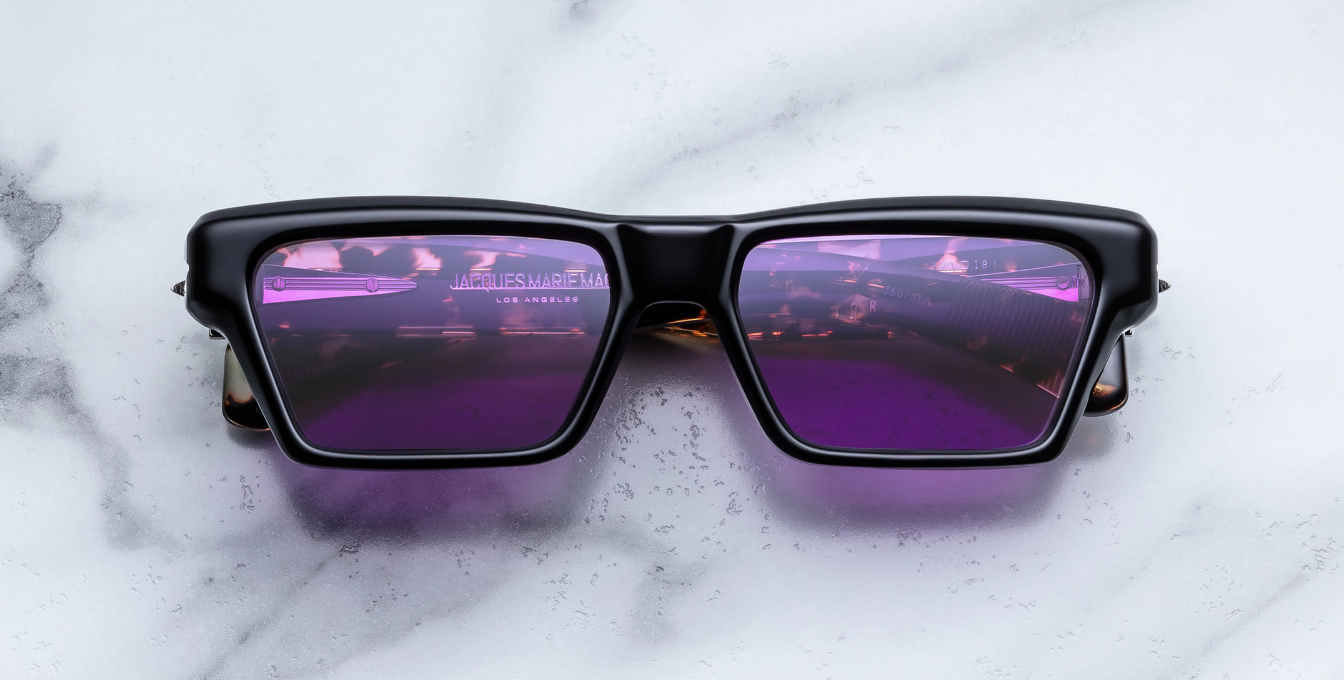 Jacques Marie Mage Melchior Amethyst Luxus Sonnenbrille - limitierte, handgefertigte Luxusbrille