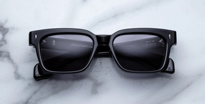 Jacques Marie Mage Molino 55 Raven Sonnenbrille in Schwarz - limitierte, handgefertigte Luxusbrille aus Acetat